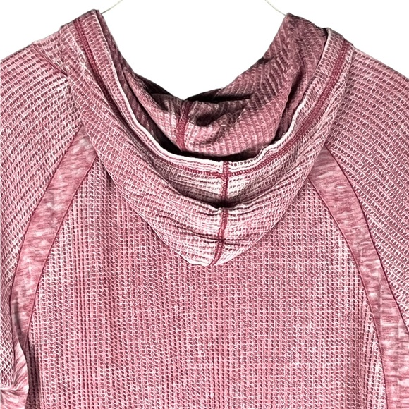 Lincoln Outfitters Lightweight Long Sleeve Distressed Hoodie, Mauve | XXL - Picture 6 of 13